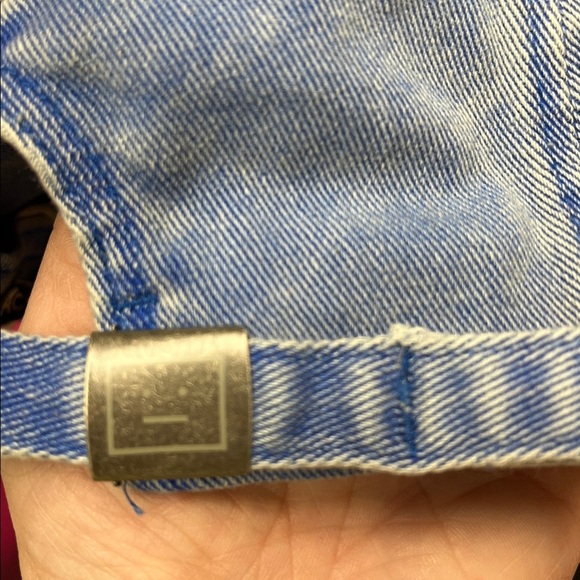 ACNE Studio Cunov  Blue Denim Cap with Rhinestone Accents main image 6